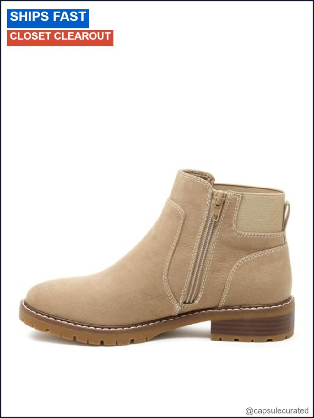 Rocket Dog Noelani Women's Ankle Booties Faux Suede Block Heel Zip